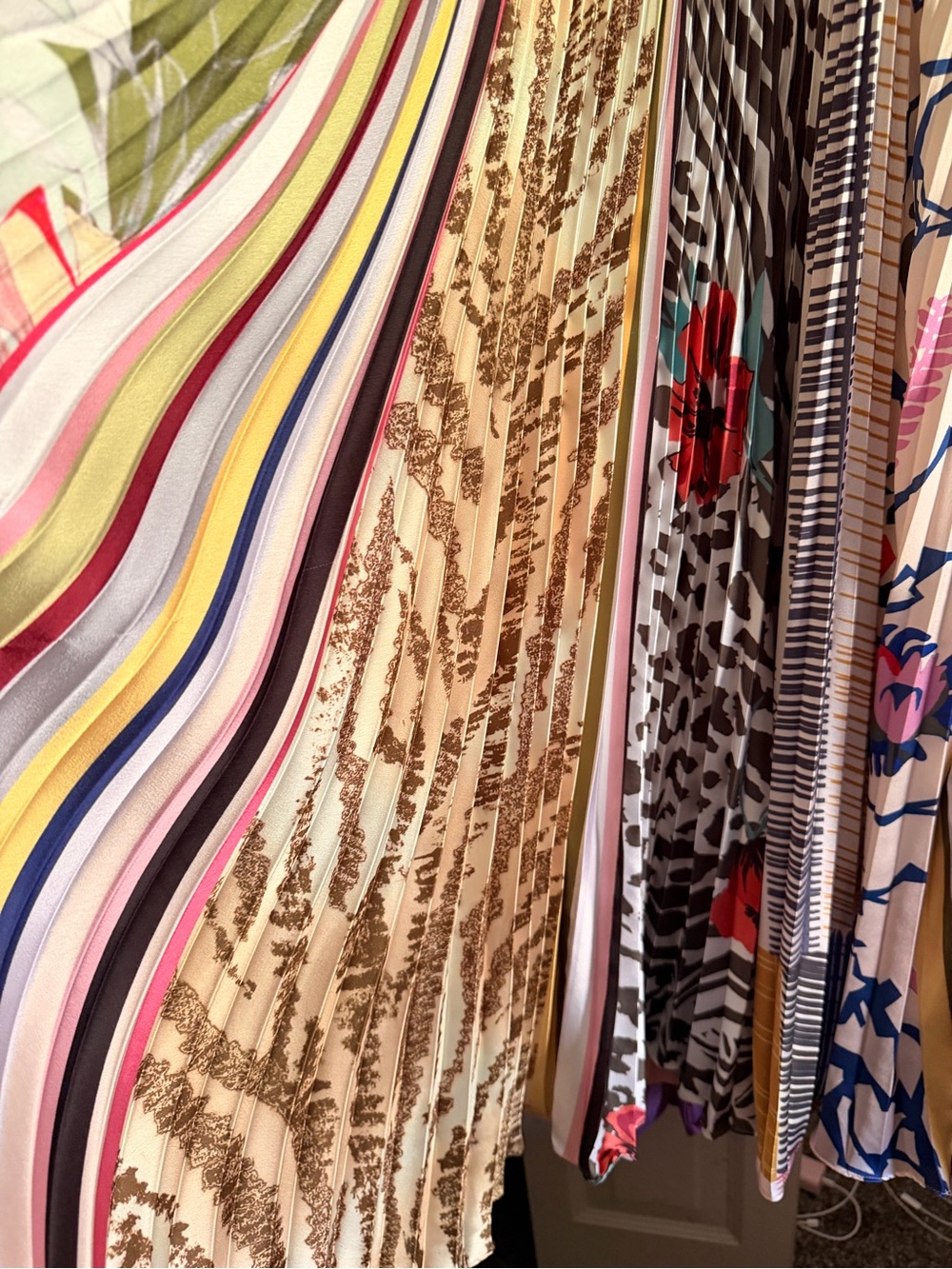Anthropologie Geisha Designs Jacinta boho colorful pleated midi dress Small - Picture 14 of 14